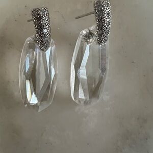 Kendra Scott Silver and Clear Crystal Earrings